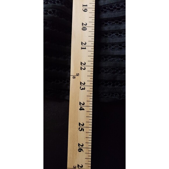 Guess Matilda Mesh Peplum Top Womens S Jet Black Gothic Witchcore Rocker USA New - Picture 8 of 8